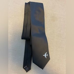 Black tie with airplane